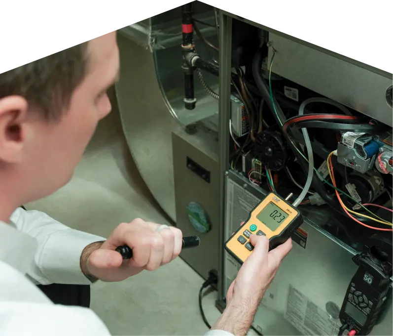 AC-Repair-banner-webp Francis HVAC specialist performing furnace repair on a heating sy